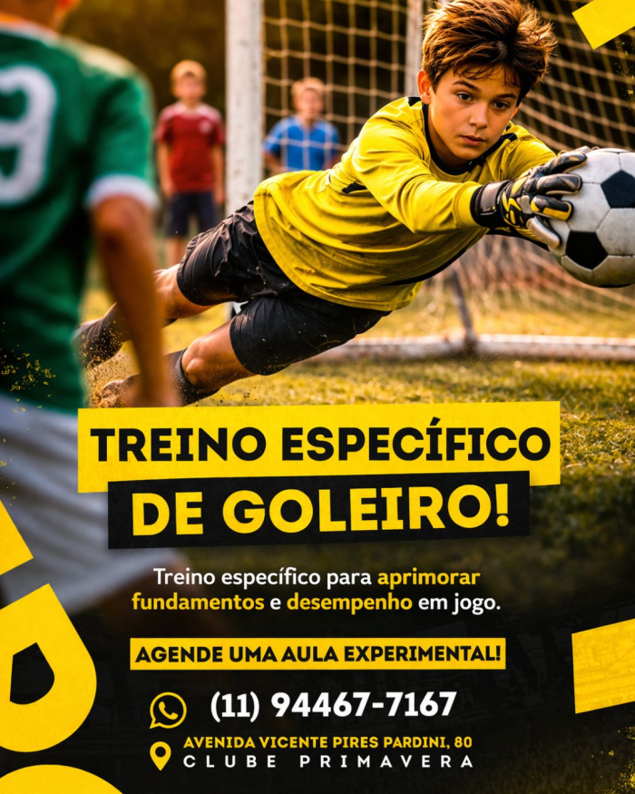 Treino específico para goleiros em Jundiaí
