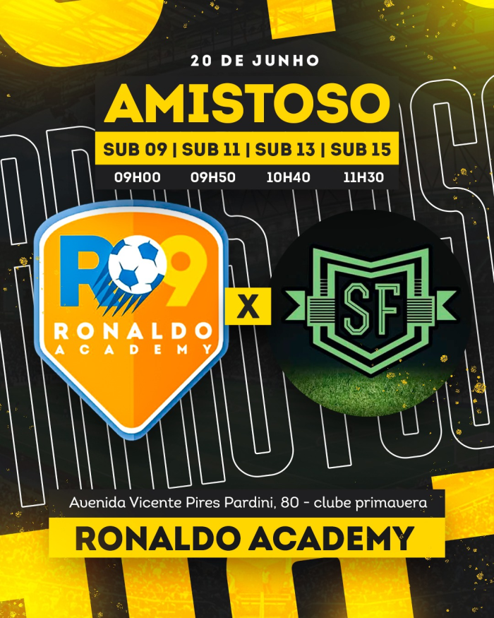 Ronaldo Academy Jundiaí Realiza Amistoso para Categorias de Base