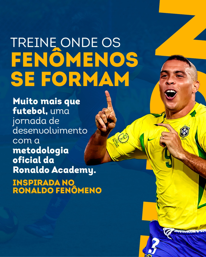 Treine onde os fenômenos se formam na Ronaldo Academy Jundiaí